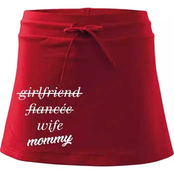 Dámská sukně Partnerské triko nastávající rodiče - Sportovní sukně - two in one - L ( Červená )