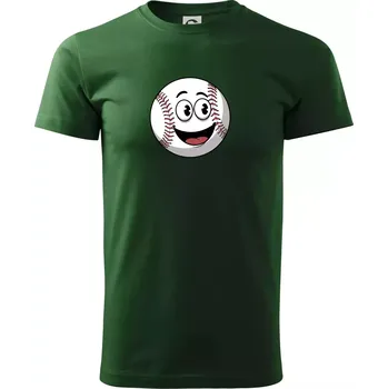 Parové triko - baseballová pálka a míček - Triko extra velké (5-8XL) - 7XL ( Lahvově zelená )