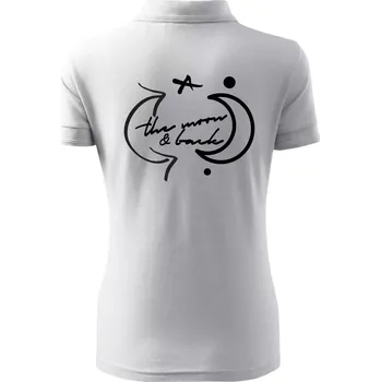 The moon and back - Polokošile dámská Pique Polo - L ( Bílá )