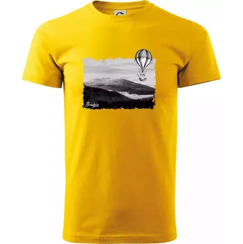 Pánské tričko Retro Boubín - Triko extra velké (5-8XL) - 8XL ( Žlutá )