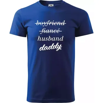 Pánské tričko Partnerské triko nastávající rodiče - Triko extra velké (5-8XL) - 8XL ( Královská modrá )