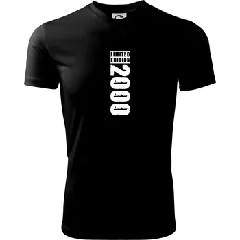 Pánské tričko Limited edition 2000 pruh - Pánské triko Fantasy sportovní (dresovina) - L ( Černá )