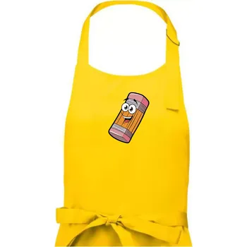 Kuchyňská zástěra Parové triko - Tužka a guma - Dámská zástěra na vaření - Univerzální velikost ( Žlutá )