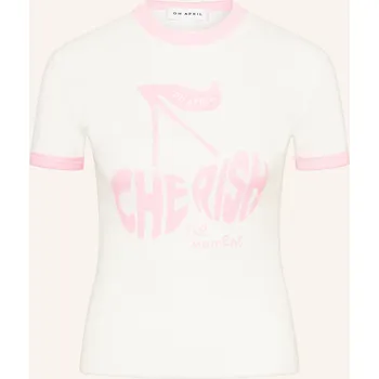 Oh April Dámské Tričko Cherish, bílá / růžová, 34