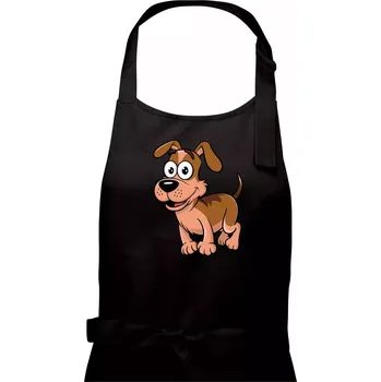 Kuchyňská zástěra Parové triko - Pes a kost - Pánská zástěra na vaření - Univerzální velikost ( Černá )