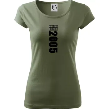 Dámské tričko Limited edition 2005 pruh - Dámské triko Pure - XS ( Khaki )
