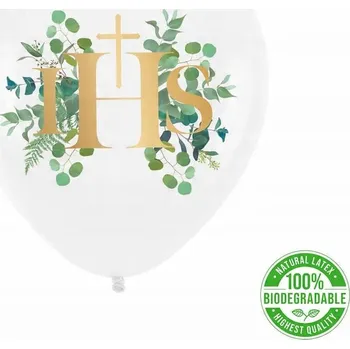 Balónek Latexové balónky Svaté Přijímání svaté IHS eukalyptus 30 cm 3 ks