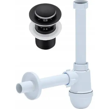 Sifon ČERNÁ ZÁTKA KLIK KLAK + SIFON K UMYVADLU