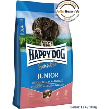 Krmivo pro psa Happy Dog Sensible Junior Chicken, Salmon & Potato 10 kg