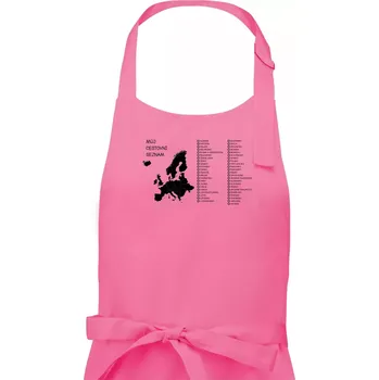 Kuchyňská zástěra Můj cestovní seznam - Evropa - Dámská zástěra na vaření - Univerzální velikost ( Růžová )