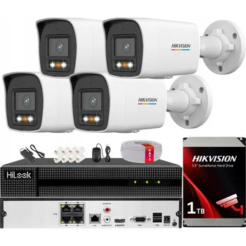 Bezpečnostní kamera Monitorovací sada 4x KAMERA DS-2CD1067G2H-LIU 6MPx ColorVu Hikvision 1TB