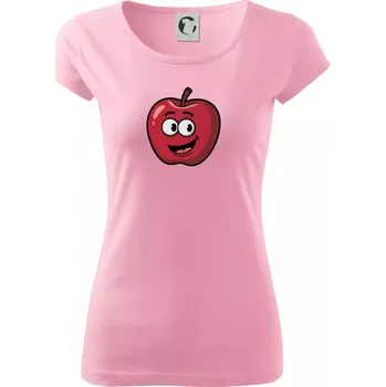 Dámské tričko Parové triko - Jablko a nůž - Dámské triko Pure - XL ( Růžová )