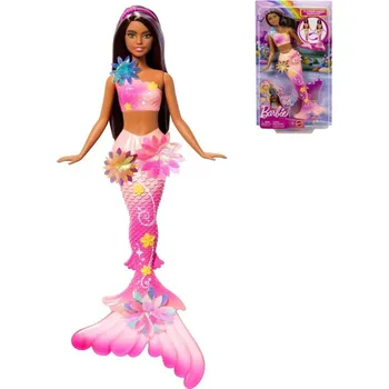 Panenka MATTEL BRB Panenka Barbie kouzelná květinová mořská víla tmavovláska