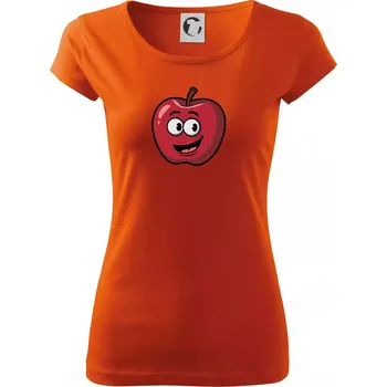 Dámské tričko Parové triko - Jablko a nůž - Dámské triko Pure - L ( Oranžová )