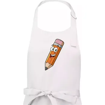 Kuchyňská zástěra Parové triko - Tužka a guma - Pánská zástěra na vaření - Univerzální velikost ( Bílá )