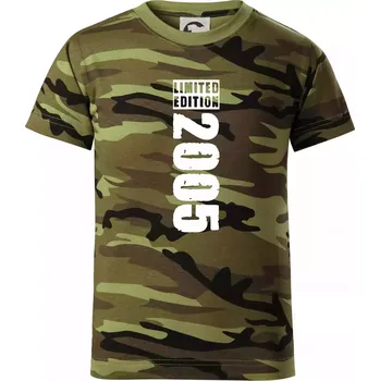 Limited edition 2005 pruh - Dětské maskáčové triko - 104-110cm / 3-4 roky ( Zelený maskáč )