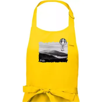 Kuchyňská zástěra Retro Boubín - Dámská zástěra na vaření - Univerzální velikost ( Žlutá )