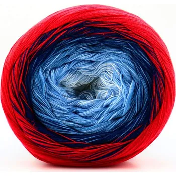 Příze ReTwisst Filars Soft Cake 9027 odstíny modré s červenou