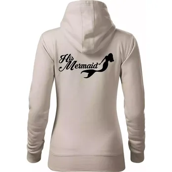 Dámská mikina His Mermaid - Mikina dámská Cape s kapucí - XL ( Ledově šedá )