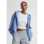 Ladies Fluffy Zip Hoody - powderblue L