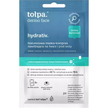 Pleťová maska Tołpa - Dermo Face Hydrativ - Krémová maska s kyselinou hyaluronovou na obličej a pod oči - 2 x 6 ml