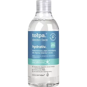Pleťový krém Tołpa - Dermo Face Hydrativ - Micelární voda na obličej a oči s kyselinou hyaluronovou - 400 ml