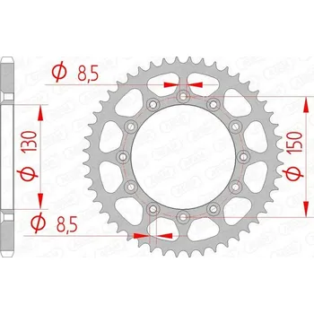 Nářadí na motocykly Zadní kolo AFAM Steel Standard 12323 - 520 12323-53