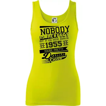 Dámské tričko Nobody is perfect - 1955 - Dámské tílko - XL ( Limetková )