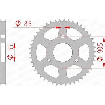 Nářadí na motocykly Zadní kolo AFAM Steel Standard 80200 - 428 80200-46