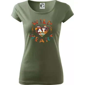 Dámské tričko Wild heart - Dámské triko Pure - XS ( Khaki )