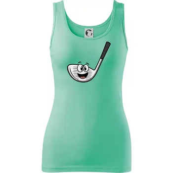 Dámské tričko Parové triko - Golfová hůl a míček - Dámské tílko - XS ( Mátová )
