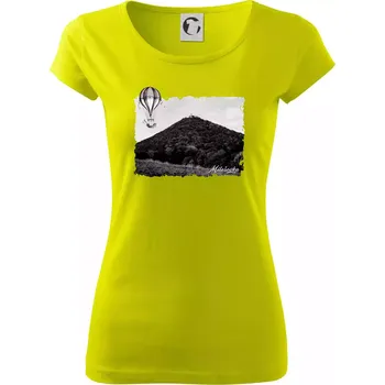 Retro Milešovka - Dámské triko Pure - XS ( Limetková )