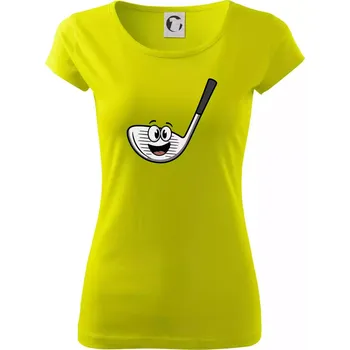 Parové triko - Golfová hůl a míček - Dámské triko Pure - 3XL ( Limetková )