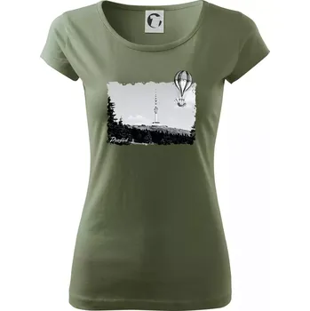 Dámské tričko Retro Praděd - Dámské triko Pure - XS ( Khaki )