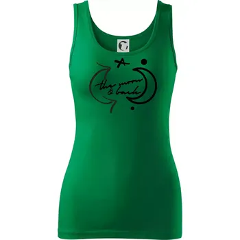 Dámské tričko The moon and back - Dámské tílko - M ( Středně zelená )