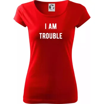 Dámské tričko Párové triko - Looking for trouble - Dámské triko Pure - 3XL ( Červená )