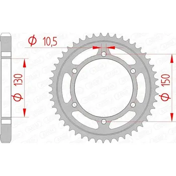 Nářadí na motocykly Zadní kolo AFAM Steel Standard 12801 - 530 12801-38