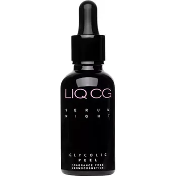 Pleťové sérum LiqPharm - LIQ CG Serum Night 7% Glycolic PEEL - Exfoliačně-vyhlazující noční sérum - 30 ml