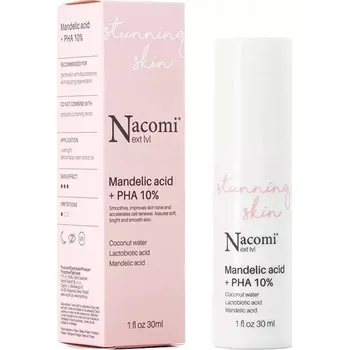 Pleťové sérum Nacomi - Next Level - Mandelic Acid + PHA 10 % - Peelingové sérum s kyselinou mandlovou a PHA kyselinami 10 % - 30 ml