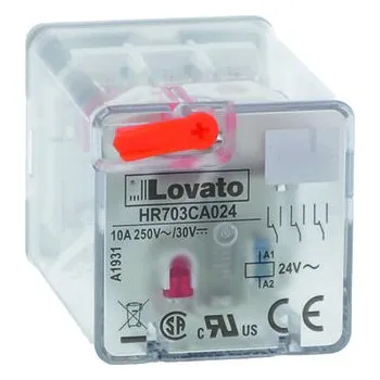 Relé Relé bez blokování DPDT Lišta DIN 24V dc