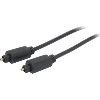 Redukce Toslink digitální audio kabel Kash 30L506 [1x Toslink zástrčka (ODT) - 1x Toslink zástrčka (ODT)], 0.50 m, černá