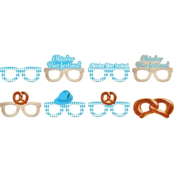 Party dekorace Papírové brýle Oktoberfest – sada 8 ks