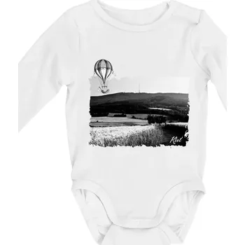 Retro Kleť - Body kojenecké s dlouhým rukávem - Dlouhý r. do 3 měs ( Bílá )