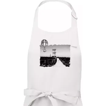 Kuchyňská zástěra Retro Smrk - Pánská zástěra na vaření - Univerzální velikost ( Bílá )