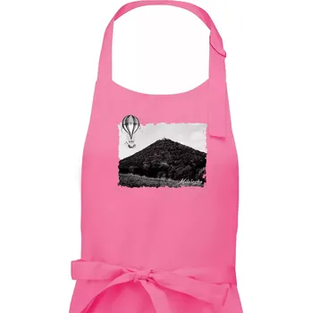 Kuchyňská zástěra Retro Milešovka - Dámská zástěra na vaření - Univerzální velikost ( Růžová )