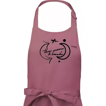 Kuchyňská zástěra The moon and back - Dámská zástěra na vaření - Univerzální velikost ( Starorůžová )