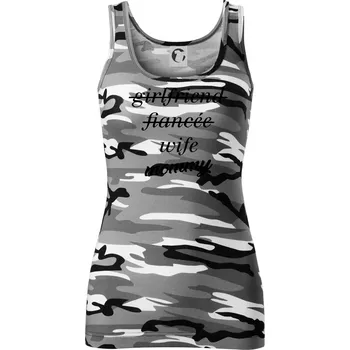 Dámské tričko Partnerské triko nastávající rodiče - Dámské Maskáčové tílko - L ( Šedý maskáč )