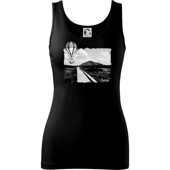 Dámské tričko Retro Sněžka - Dámské tílko - S ( Černá )