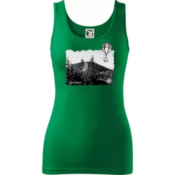 Dámské tričko Retro Lysá hora - Dámské tílko - XL ( Středně zelená )