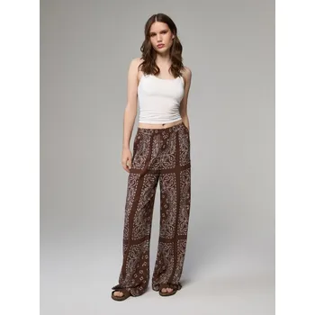 Dámské kalhoty Kalhoty s širokými nohavicemi - XL - House - hnědý - 684GB-88X